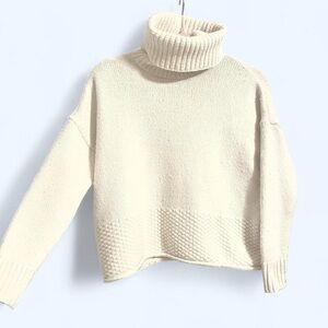 Madewell Cream Turtleneck Sweater